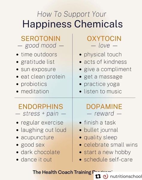 Happiness Chemicals, Happiness Hormones, Mental Health Facts, Integrative Nutrition, Happy Hormones, Getting A Massage, Integrative Health, Physical Touch, Mental Health And Wellbeing