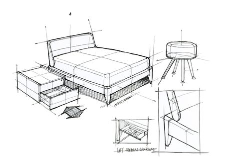 Drawing Furniture, Furniture Sketch, Furniture Design Sketches, Interior Design Sketches, Industrial Design Sketch, Interior Sketch, Architecture Sketch, Accent Chairs For Living Room, Interior Art