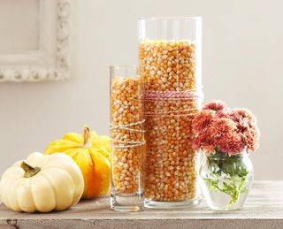 Dollar Store Crafts » Blog Archive Easy Decorating Ideas with Corn Kernels » Dollar Store Crafts Popcorn Display, Country Thanksgiving Decorations, Popcorn Seeds, Country Decor Diy, Thrifty Crafts, Home Made Simple, Thanksgiving Decorating, Thanksgiving Projects, Nice Ideas