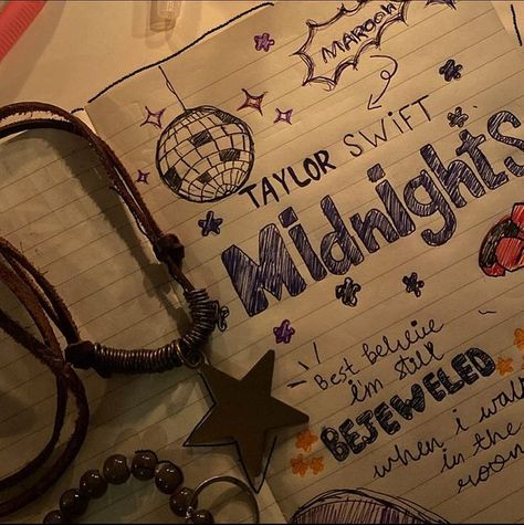 Midnights Taylor Swift, Midnights Taylor, Meet Me At Midnight, Midnight Rain, Album Aesthetic, Music Journal, Daily Journal Prompts, Pretty Journals, Art Journal Therapy