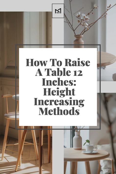 Discover techniques to raise a table by 12 inches, effectively increasing its height to suit your needs. Learn about using risers specifically designed for furniture, adding longer legs, or constructing a platform base. This guide offers solutions for ensuring stability and aesthetic coherence, making your table more functional without compromising its design. Raise Table Height Diy, Diy Adjustable Height Table, Table Leg Extenders Diy, How To Add Height To A Table Display, How To Make A Table Taller, Add Height To Table, Table Leg Extenders, Diy Table Legs, Dining Table Height