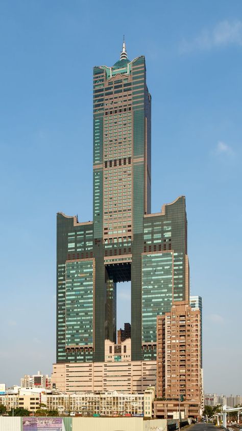 85 Sky Tower (formerly known as the T & C Tower / Tuntex Sky Tower), Lingya District, Kaohsiung, Taiwan (Architect: C.Y. Lee) Sky Tower, Kaohsiung, Built Environment, Willis Tower, Taiwan, Tower, Indonesia, Architecture, Building