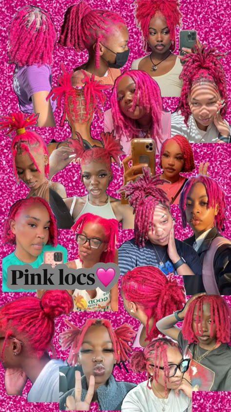 Locs Pink Locs, Dreadlocks Hair Care, Black Kids Braids Hairstyles, Healthy Hair Routine, Short Locs Hairstyles, Quick Natural Hair Styles, Dyed Hair Inspiration, Dreads Styles, Pretty Hair Color