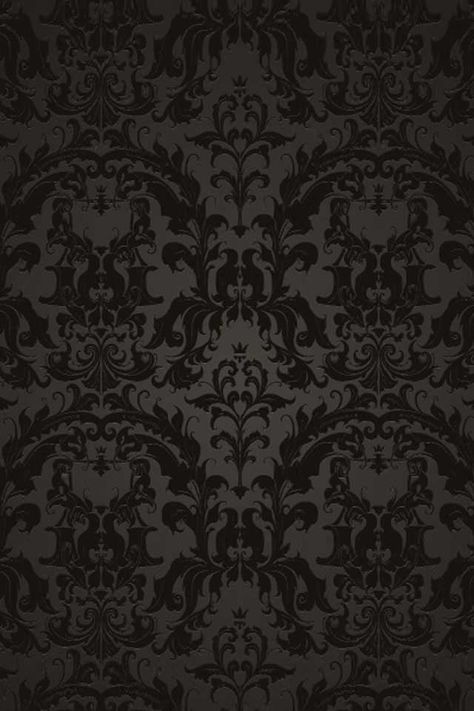 black paper with grey designs Black Gothic Background, Black And Gray Background Aesthetic, Gothic Fabric Pattern, Black And White Damask Wallpaper, Gothic Background, Grey Floral Wallpaper, Gothic Repeat Pattern, Blue Roses Wallpaper, Black Brick Wall