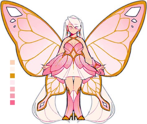 cherry blossom fairy on Toyhouse Fairy Art Poses, Fairy Dnd Character, Fairy Outfit Drawing, Fairy Oc Character Design, Fairy Character Design, Dnd Fairy, Cherry Blossom Fairy, Fairy Oc, Nature Fairy