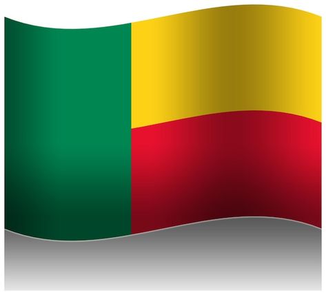 benin wave flag 3d Graphic Resources, Flag