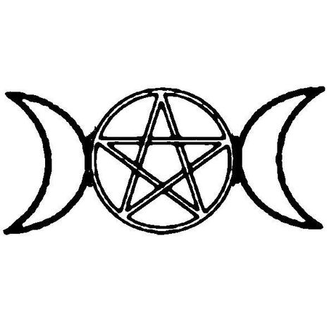 classic triple goddess with pentagram Pentacle Tattoo, Pentacle Art, Three Goddesses, Pentagram Tattoo, Witch Symbols, Goddess Symbols, Pagan Symbols, Wiccan Symbols, Moon Symbols