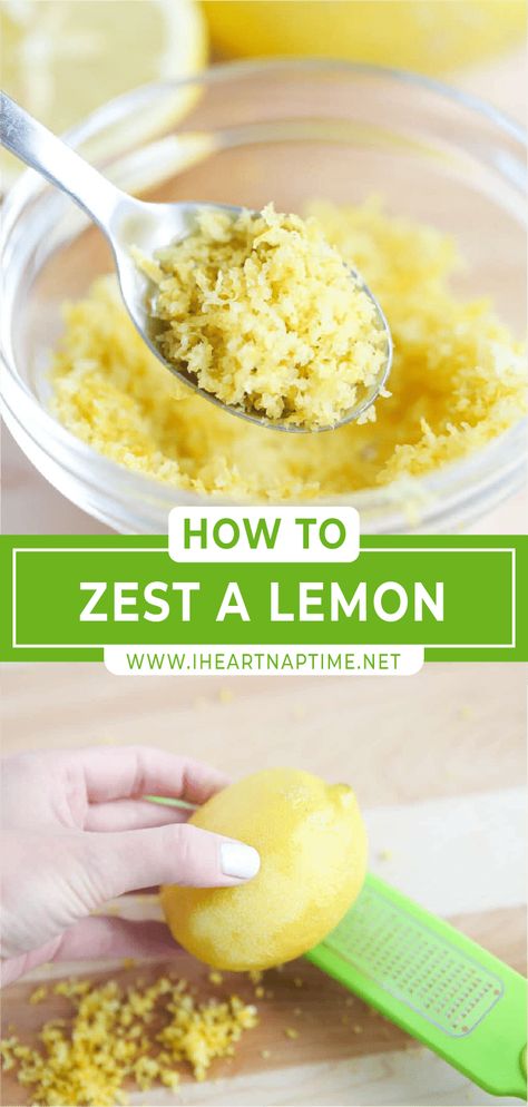 Learn multiple ways how to zest a lemon! My easy-to-follow methods will have you adding an extra hint of citrus flavor to your recipes in no time! Lemon Crepes, Homemade Chocolate Truffles, Lemon Brownies, Homemade Body Care, Dessert Truffles, Peanut Butter Bites, Lemon Zester, I Heart Naptime, Kitchen Help