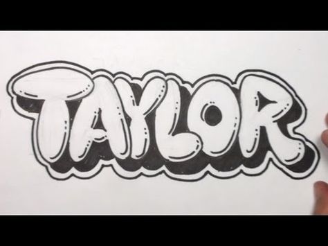 Create Names With Bubble Letters | How to Draw Bubble Letters - Taylor in Graffiti Name Art | PopScreen Name Drawing Ideas, Graffiti Name Art, Bubble Lettering, Graffiti Name, Graffiti Names, Cool Background, Bubble Drawing, Name Drawings, Graffiti Letters