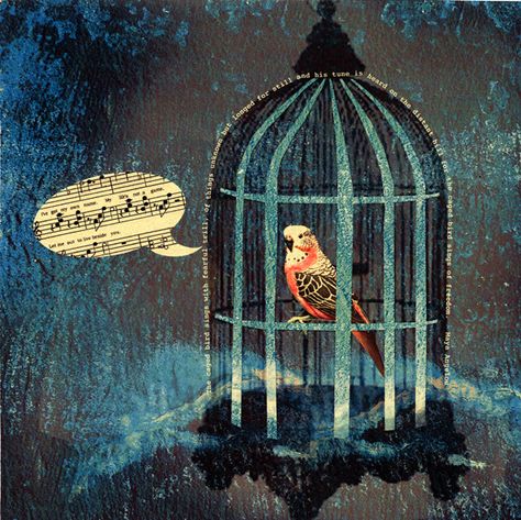 caged bird | The Caged Bird Sings by jway Caged Bird Sings, The Caged Bird, Caged Bird, The Caged Bird Sings, Sweeney Todd, The Cage, Maya Angelou, Cool Posters, Bird Cage