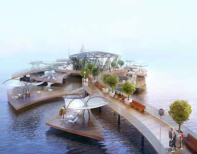 Check out new work on my @Behance portfolio: "Floating Cafe in Dzintari, Latvia." http://be.net/gallery/55085003/Floating-Cafe-in-Dzintari-Latvia Floating Cafe Architecture, River Building Architecture, Floating Resort Architecture, Floating Restaurant Architecture, Floating Restaurant Design, Restaurant On Water, Water Restaurant, Amphitheater Architecture, Resort Hotel Design