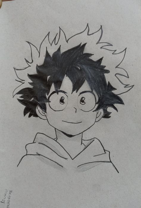 How To Draw Deku, Anime Sketch Easy Pencil, Deku Drawing Sketch, Deku Sketch, My Hero Academia Drawing, Deku Drawing, Mha Sketches, Dibujos Ideas, Character Drawings