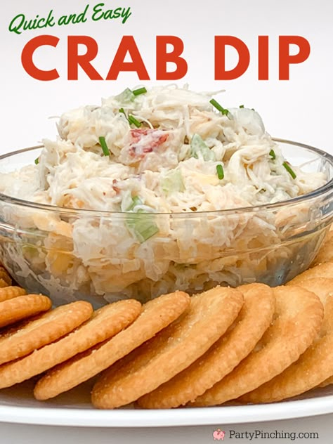 crab dip, best easy fresh crab dip, best appetizer recipe for big game, best easy appetizer ideas, best seafood appetizer, best crab recipe, crab dip crackers, crab cheese sour cream Shrimp Orderves Appetizer Ideas, Crab Ideas Food, Crabmeat Appetizers, Crab Spread For Crackers, Crab Dips, Easy Crab Dip Recipe, Crab Dip Recipe Easy, Imitated Crab Dip, Easy Crab Dip 3 Ingredients