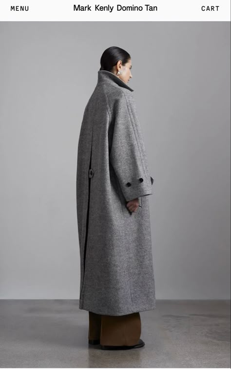 Grey Winter Coat Outfit, Gray Coat Outfit, Coat Trends, Coat Outfits, 가을 패션, Coat Fashion, Long Coat, Wool Coat, Minimalist Fashion