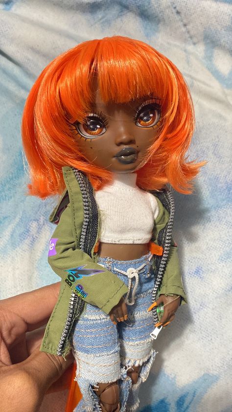 Rainbow High Zooey Restyle, Custom Rainbow High Dolls, Rainbow High Restyle, Rainbow High Custom, Omg Dolls, Rainbow High Dolls, Doll Hairstyles, Witch Hair, Fashion Dolls Photography