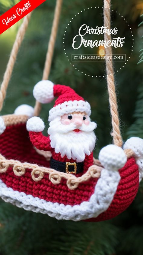 Crocheted Elf, Crocheted Santa, Crochet Christmas Ornaments Free Pattern, Crochet Christmas Ornaments Free, Ornaments Crochet, Crochet Ornament Patterns, Christmas Crochet Patterns Free, Crocheted Christmas, Crocheted Toys