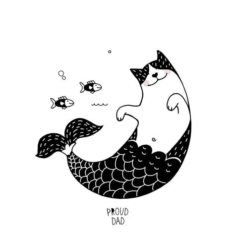 Hippo Drawing, Sheep Drawing, Cat Mermaid, Black And White Rabbit, Sheep Illustration, Farm Animals Theme, Mermaid Cat, Puppy Drawing, Rabbit Illustration