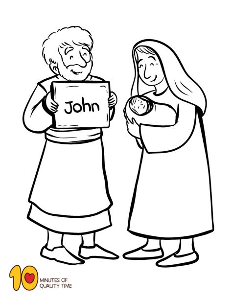 The Birth of John the Baptist Coloring Page John The Baptist Birth Craft, John The Baptist Is Born Craft, Zechariah And Elizabeth Craft, Birth Of John The Baptist Craft, John The Baptist Activity, John The Baptist Coloring Page, John The Baptist Craft, Birth Of John The Baptist, Toddler Bible Crafts