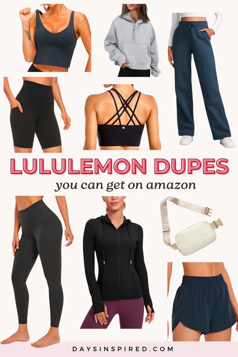 From leggings to tank tops, joggers to backpacks, we’ve scoured Amazon to bring you the best Lululemon dupes that mirror the style, comfort, and quality you adore. Why pay more when you can indulge in the luxury of Lululemon-inspired pieces that won’t break the bank? In this curated collection, we’ll navigate the luscious landscape of align leggings, joggers, shorts, scuba hoodies, define jackets, and more Lululemon Amazon dupes. Lululemon Align Joggers Outfit, Align Jogger Outfit, Lululemon Align Joggers, Amazon Kitchen Must Haves, Lululemon Tops, Lululemon Shorts, Lululemon Outfits, Joggers Outfit, Gym Fits