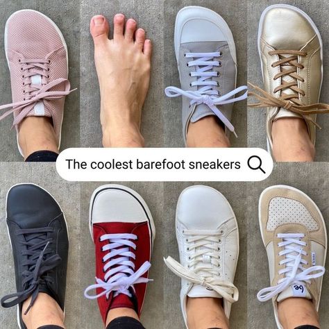 Check out this list of 15 stylish barefoot sneakers that look cool and are better for your feet than Vans or Converse. Best Barefoot Shoes, Barefoot Boots, Comfortable Work Shoes, Clown Shoes, Fall Booties, Minimalist Shoes, Barefoot Shoes, Gorgeous Shoes, Boot Bag