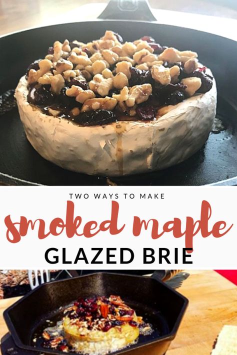 Traeger Smoked Brie, Halloween Smoker Recipes, Smoked Brie Cheese Recipes, Smoked Brie Cheese, Smoked Brie Recipe, Smoker Appetizers Recipes, Smoker Appetizer, Traeger Ideas, Smoked Sides