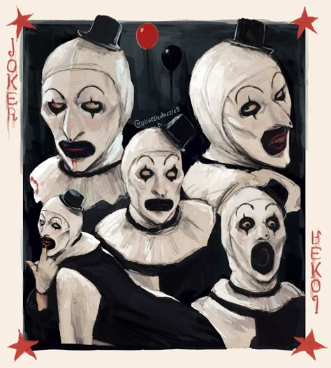 ⋆*✩⑅*Gabby🍉⋆*✩⑅* (@Olrazzledazzle5) on X Art The Clown Artwork, Clown Horror Art, Art The Clown Fanart, Terrifier Fanart, Art The Clown Terrifier Drawing, Art The Clown Drawing, Horror Art Reference, Creepy Clown Art, Horror Icons Art