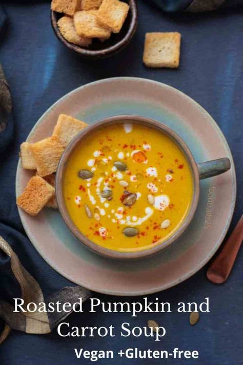 Pumpkin Carrots, Pumpkin Carrot Soup, Pumpkin Coconut Soup, Vegan Carrot Soup, Roasted Carrot Soup, Vegan Pumpkin Soup, Roast Pumpkin Soup, Carrot Soup Recipes, Coconut Soup