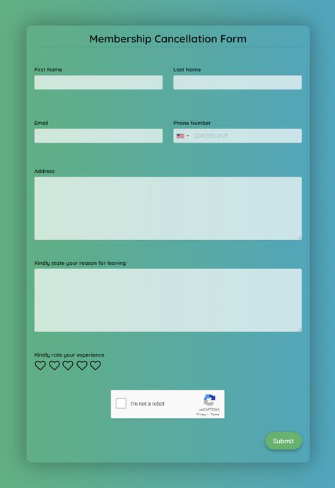 Use this online membership cancellation form template to allow members can cancel their subscription with ease. This cancellation form template is perfect for non-profit organizations, clubs, gyms and general educational purposes Membership Form, Club Membership Form, Registration Form Design Website, Reimbursement Request Form, Subscription Form, Registration Form, Nonprofit Organization, Be Perfect, Education