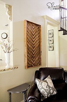 DIY Wall Art Using Cheap Wood Shims! Shim Art, Herringbone Wall Art, Drawer Diy, Tree Wall Art Diy, Wood Therapy, Herringbone Wall, Braided Pattern, Wood Walls, Wall Art Diy