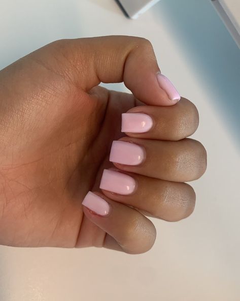 Kelsie Martin🖤 | My personal fave biab colour🔥 “my pearl” from @glitterbels | Instagram Cute Acrylic Nail Colors, Biab Nails Classy, 90s Nail Colors, Baby Pink Gel Nails Short, Biab Colours, One Colour Nails, Short And Simple Nails, Nails One Color, Pink Oval Nails