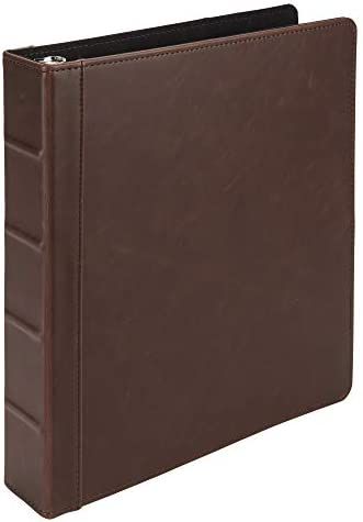 Brown Leather Office, Leather 3 Ring Binder, Tiny Office, Organizer Planner, Family Organization, Brown Rings, Ring Leather, Leather Binder, Sheet Protectors