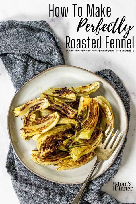 Make amazing oven Roasted Fennel with just 4 ingredients. It is a great side dish for anything from hamburgers to seafood. Video how-to included. Roast Fennel, Italian Side Dishes, Easy Roast, Fennel Recipes, Italian Night, Night Recipes, Italian Chopped Salad, Italian Side, Roasted Fennel