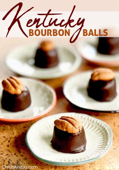 Kentucky Derby Desserts, Bourbon Dessert, Bourbon Balls Recipe, Kentucky Derby Food, Kentucky Derby Recipes, Derby Recipe, Pecan Balls, Kentucky Derby Pie, Derby Party Food