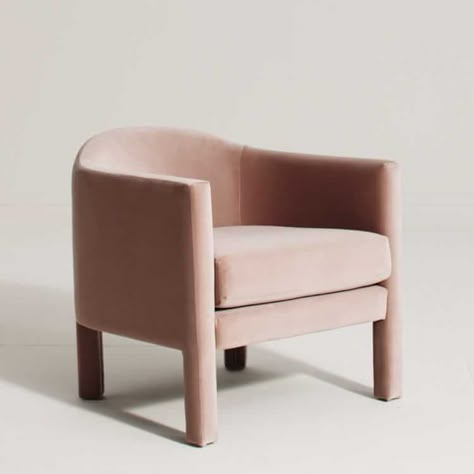 Anthropologie Accent Chair, Blush Accent Chair, Mauve Accent Chair, Pink Upholstered Chair, Pink Accent Chair Living Room, Mauve Chair, Pink Arm Chair, Pink Accent Chair, Oversized Furniture