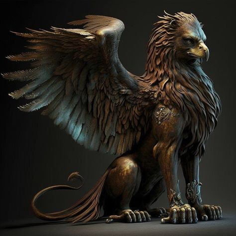 Griffin Mythology, Griffon Art, Griffin Mythical, Griffin Tattoo, Mythical Creatures Drawings, Griffin Art, Genos Wallpaper, Mythical Creatures Fantasy, Characters Inspiration Drawing