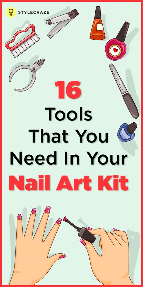 Diy Nail Kit Gift, Nail Art Materials, Nail Art Tools Name, Nail Art Tools Products, How To Start Nail Art, Things Needed To Start A Nail Business, Things Nail Techs Need, Gel Nail Tools, Self Taught Nail Tech