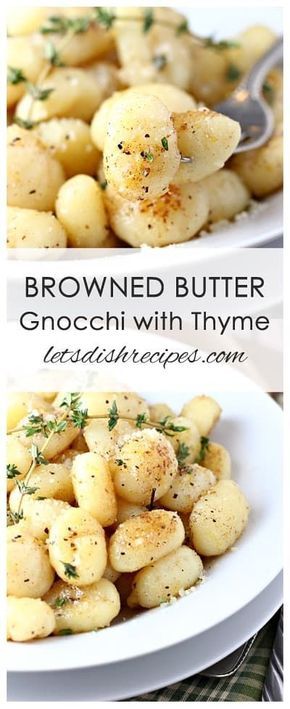 Recipe Gnocchi, Brown Butter Gnocchi, Butter Gnocchi, Gnocchi Pasta, Thyme Recipes, Herb Sauce, Quick Dinners, Browned Butter, Gnocchi Recipes