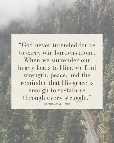 God never intended for you to carry your burdens alone. Lay them down at His feet, for His strength begins where yours ends. #burden #giveittogod #quotes #quotestoliveby #instagood Encouraging Scriptures, Gods Plan Quotes, Character Motivation, Favorite Verses, Bible Verse Background, Christian Affirmations, Bedroom Decorations, Encouraging Scripture, Scripture Quotes