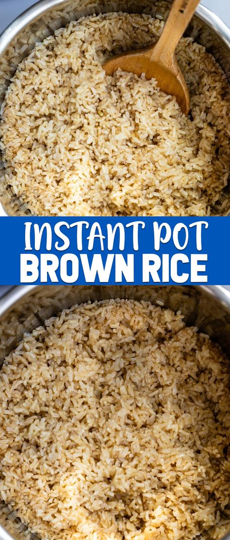 Pressure Cooker Brown Rice, Instant Pot Brown Rice, Brown Rice Cooking, Long Grain Brown Rice, Brown Rice Recipe, Whole Grain Rice, Brown Rice Recipes, Healthy Side Dish, Easy Rice Recipes