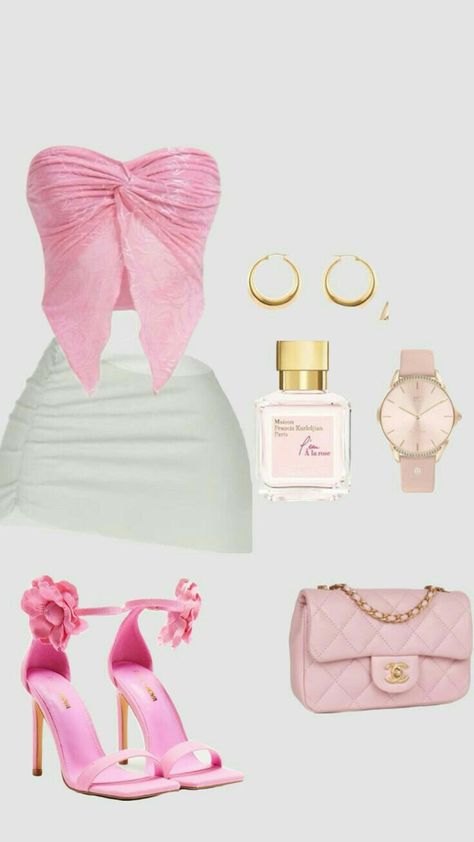 Pink Outfits Birthday, Pink Birthday Outfits, Pretty In Pink Birthday, Pink Girly Outfits, Outfits Birthday, Latina Outfits, Girly Outfit, Fashion Mood Board, Pink Birthday