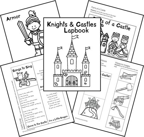 Knights And Castles Activities, Medieval Coloring Pages, Knights And Castles Topic, Castles Topic, Knights And Castles, Knights Tale, Middle Ages History, Elementary Homeschool, Tapestry Of Grace