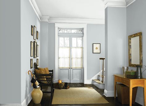 Light French Gray - One of the best blue/gray paint colors Yellow Rooms, Blue Gray Paint Colors, Living Colors, Blue Gray Paint, Farmhouse Paint Colors, Kitchen Paint Colors, Grey Paint Colors, Trendy Living Rooms, Room Paint Colors