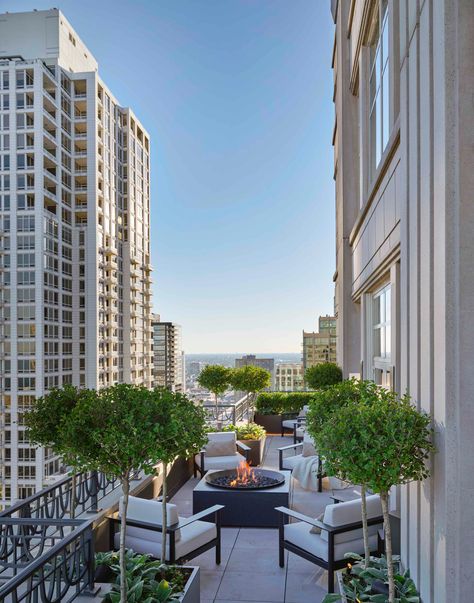 Korean Lilac, Chicago Penthouse, Upper East Side Townhouse, Boxwood Hedges, Sandstone Pavers, Glass Installation, Luxurious Home, Ceiling Installation, Terrace Design