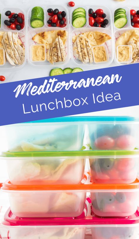 Easy Mediterranean Lunchbox Idea - Family Fresh Meals Mediterranean Lunch, Easy Lunchbox, Mediterranean Diet Snacks, Mediterranean Snacks, Diet Lunch Ideas, Mediterranean Diet Food List, Healthy Hummus, Easy Lunch Boxes, Fresh Meals