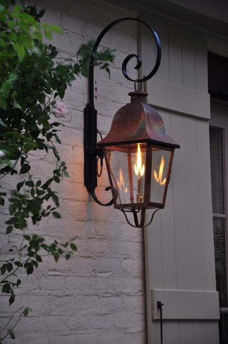 would love to have some gas lanterns Gas Lamp, Gas Lanterns, Enchanted Home, Gas Lights, Deco Luminaire, Porch Lighting, Outdoor Lanterns, Exterior Lighting, Candle Lanterns