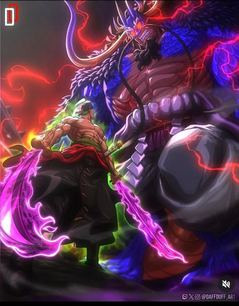 Zoro Vs Kaido, Haki One Piece, One Piece Vs, Kaido One Piece, Live Screen Wallpaper, Wwe Wallpapers, One Piece Wallpaper Iphone, Artist Logo, Zoro One Piece