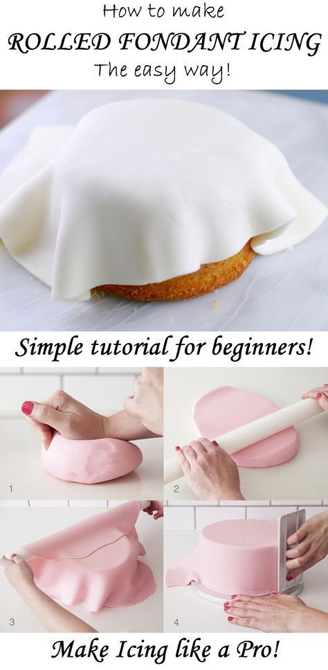 This is the best tutorial for making rolled fondant icing! Easy for beginners and you'll have professional results every time! Homemade Fondant, Cakes To Make, Cake With Fondant, Fondant Recipe, Make A Cake, Rolling Fondant, Fondant Icing, Cake Icing, Icing Recipe