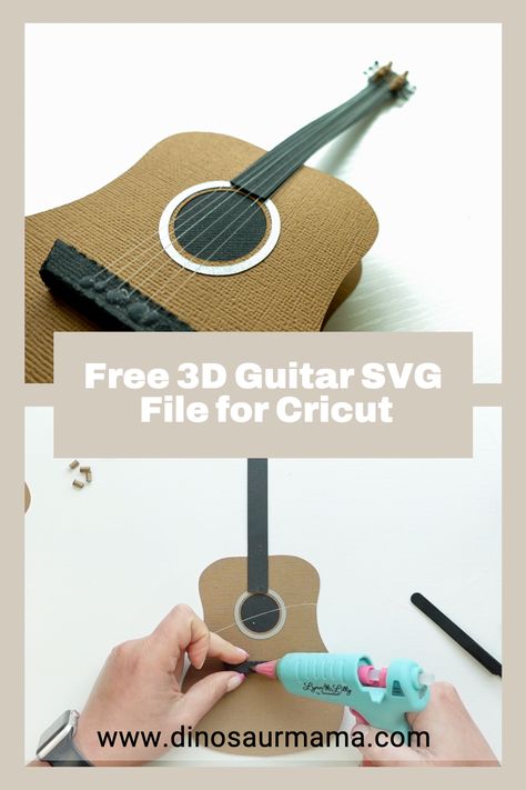 Are you ready to rock your creativity like never before? In this step-by-step tutorial, we will guide you through the process of creating a stunning 3D Guitar SVG using your Cricut or Silhouette machine. This excellent DIY project not only serves as a great party favor but also helps in honing your paper crafting skills. And the best part? We're providing a free SVG file for your Cricut project. Maximize your artistic potential in crafting by learning this tutorial. Let's get ready to create! Guitar Svg File Free, Paper Guitar, 3d Cricut, 3d Guitar, Svg Tutorial, Guitar Svg, Scan N Cut Projects, Cardstock Crafts, Cricut Tips