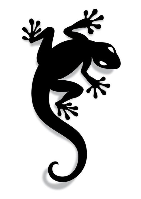 Gecko Silhouette, Image Illusion, Gecko Wall Art, American Traditional Tattoo Ideas, Traditional Tattoo Ideas, Silhouette Stencil, Scroll Saw Patterns, American Traditional Tattoo, Stencil Art