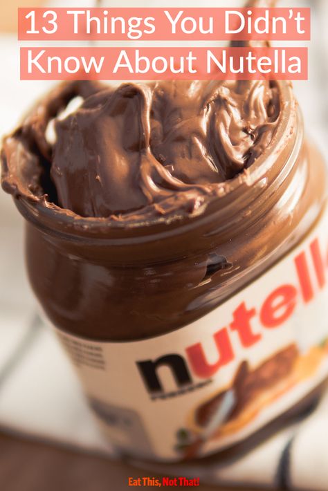 In honor of World Nutella Day, learn more about the beloved sweet spread. #nutella #nutellafacts #foodfacts #hazelnutspread How To Eat Nutella, Ways To Use Nutella, Apples And Nutella, World Nutella Day, Healthy Nutella Recipes Breakfast, What To Put Nutella On, What To Eat With Nutella, What To Do With Nutella, Healthy Nutella Snacks